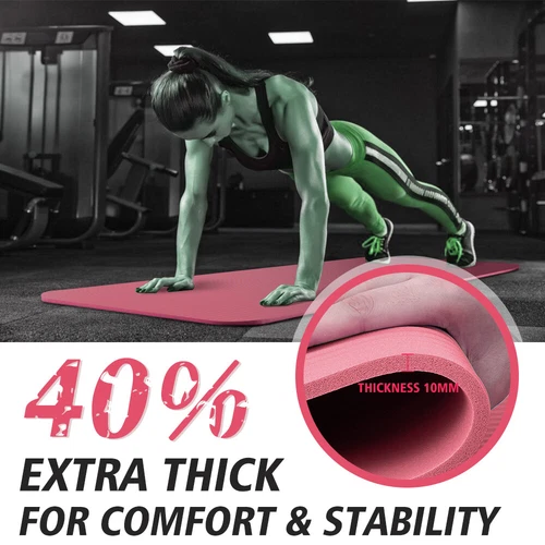 Thick Gym Exercise Mat Yoga Mat Pilates Workout Pad Non Slip Home Class Fitness - Bild 20 von 39