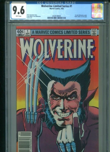 Wolverine Limited Series #1 CGC 9.6 (1982) Newsstand 1st Solo Title Frank Miller