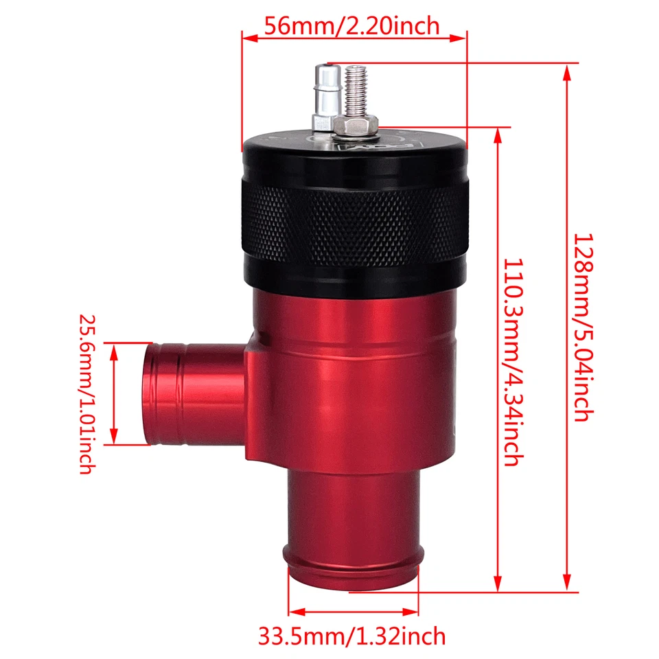 Adjustable Blow Off Valve Bypass Recirculating BOV Kit For 2015-2020 Subaru WRX - Image 2 of 4