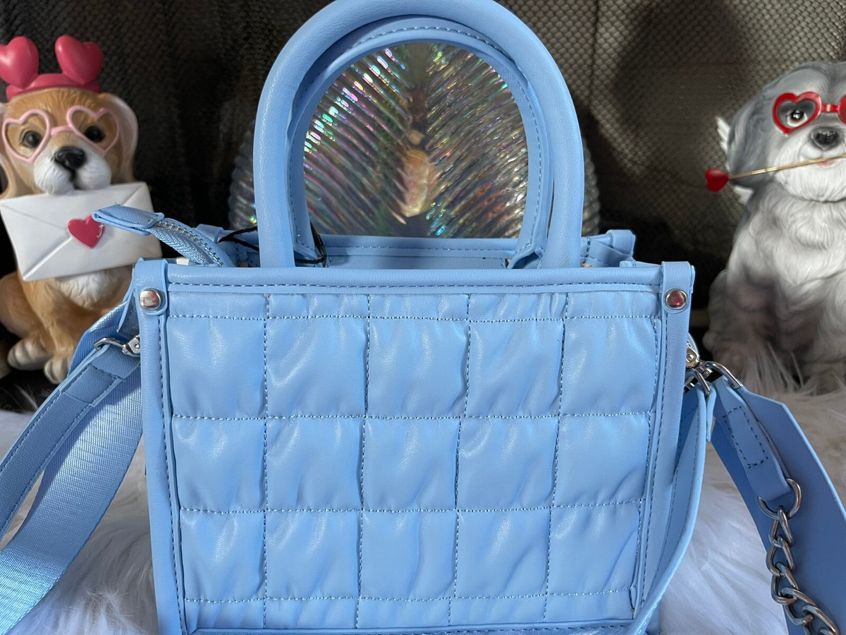 NWT Cornflower BLUE Steve Madden Mini Tote Purse Viral