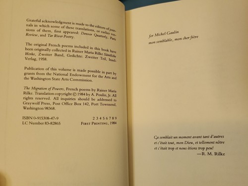 ORCHARDS + MIGRATION OF POWERS Rainer Maria Rilke, 2 HC 1st editions - Picture 6 of 9