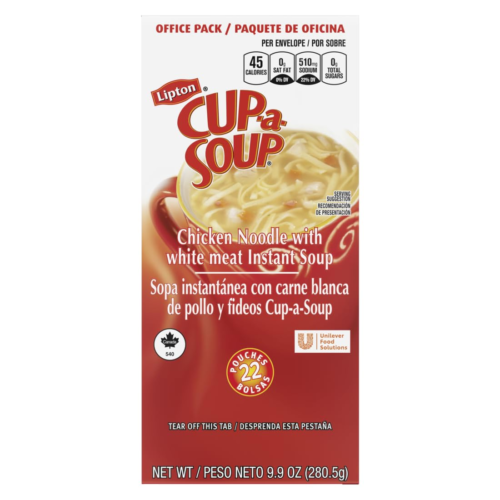 Sopa instantánea de fideos de pollo Lipton Cup-A-Soup - 22 sobres por caja, 4 cajas - Imagen 1 de 7