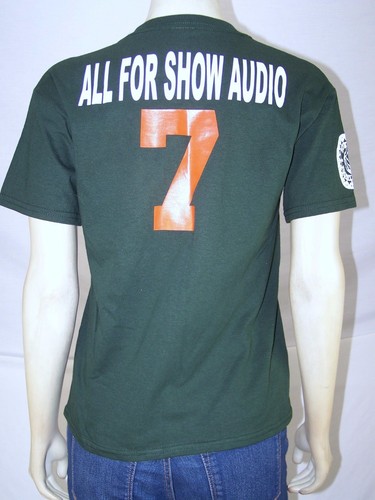 Gildan Hurricanes T-Shirt Boys Youth Size Medium Green 7 All For Show Audio - Picture 4 of 8