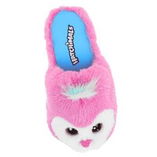 Hatchimals Girls Plush Pink  White Penguala Light Up Scuff Slippers Large 2-3 