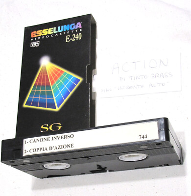 VHS videocassetta Esselunga E-240 SG Canone inverso Coppia d'azione Action Brass