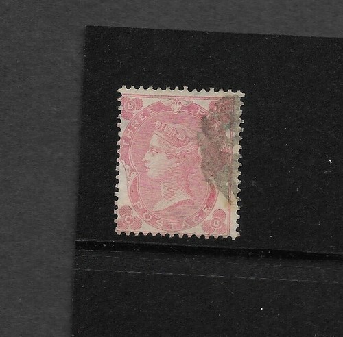 Great Britain Scott #37 used 3 pence rose 1862 Queen Victoria light cancel f/vf - 第 1/2 張圖片