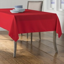 LA Linen Polyester Poplin Rectangular Tablecloth, 60 by 144-Inch. Made in USA