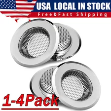 4.5" Kitchen Sink Strainer Stopper Stainless Steel Drain Basket Waste Plug