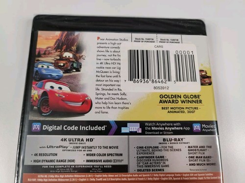 Cars: Ultimate Collector's Edition w/Slipcover (4K UHD/Blu-Ray/Digital 2019) New - Picture 20 of 24