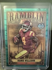 2023 Bowman Chrome University #RM-7 Mario Williams Ramblin' Man Aqua /150