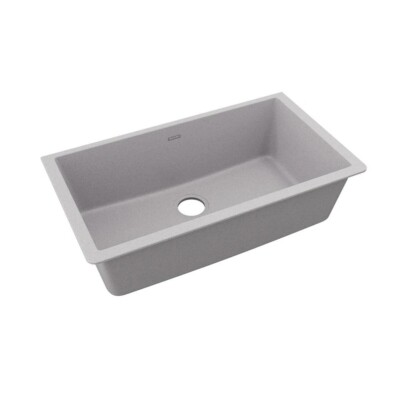 Elkay Quartz Classic ELGRU13322GS0 Greystone Single Bowl Undermount Sink