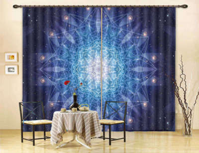 Glaring Pattern 3D Curtain Blockout Photo Printing Curtains Drape Fabric Window