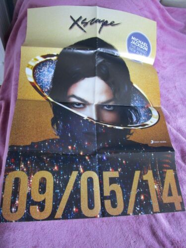 Poster promozionale originale Michael Jackson Xscape piegato x lancio CD il 9/5/14 - Foto 1 di 1