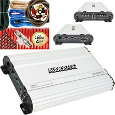 Audiobank P3001 Monoblock 3000 WATTS Amp Class AB Car Audio + 4 Gauge Amp Kit