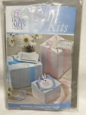 Rubber Stamp Gift Tag Craft Kit Creative Home Arts Club NEW