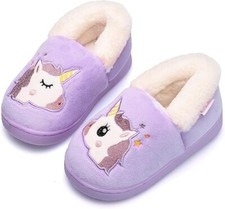 Toddler Fluffy Unicorn Slippers size 14