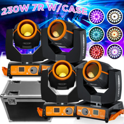 7R 230W Moving Head Light RGBW Stage Lighting LED DMX Beam Disco DJ Club &Case