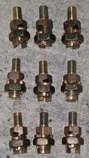 9x Burndy KC23 Servit Post Mechanical Connector 3/8" Stud 8-2AWG Str Split Bolt