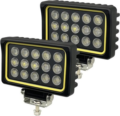 6'' LED Work Flood Lights 150W 12000LM Yellow 12V/24V [2PCS]