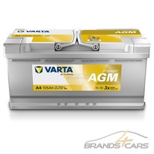 VARTA AUTOBATTERIE 12V 105Ah STARTERBATTERIE 950A AGM ERSETZT 88AH 90AH 92AH A4 VARTA AUTOBATTERIE 12V 105Ah STARTERBATTERIE 950A AGM ERSETZT 88AH 90AH 92AH A4