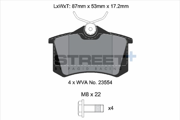 BremsbeläGe Peugeot 207 (Wa_, Wc_) 1.6 Hdi Bj. 02/06–10/13 Kw 80 PS 109 - Pagid-image