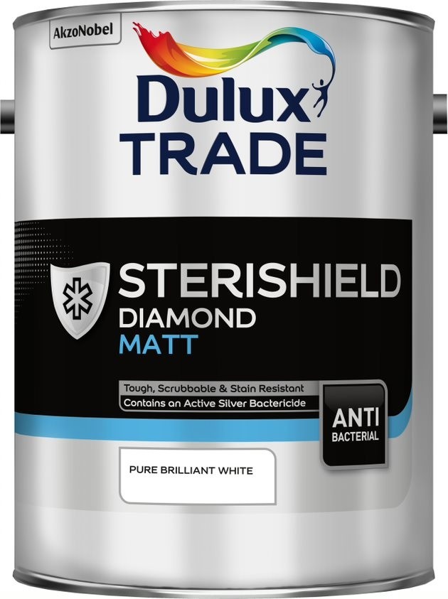 Dulux Trade White Sterishield Diamond Matt Pure Brilliant - Image 2