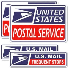 4 Pack Reflective Rural Mail Delivery Magnets, Professional U.S. Driver Magnetic