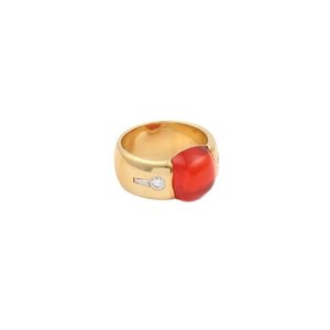 Authentic Beautiful Fire Opal Ring for Her,925 Sterling Silver,18k Yellow Gold Plated Ring