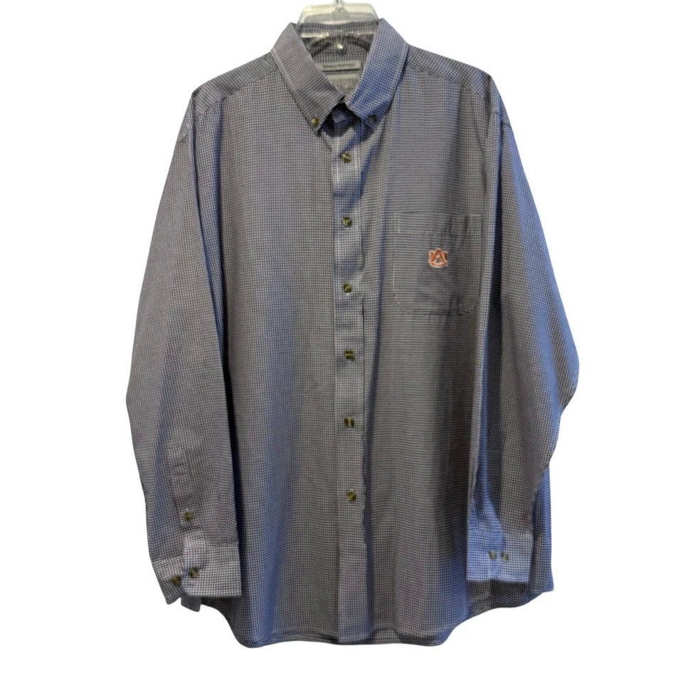 Camisa Campus Specialties Auburn Tigers Manga Larga Guinga Azul Marino Talla Grande Foto 2 de 4