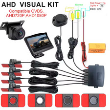 Video Parking Sensor Kit: 16.5mm Flush-Mount Radar  Camera 12V Reversing Assist
