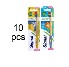 10x Signal Extra Soft Bamboo Kids Toothbrush Individually Wrapped Best Bulk Pack