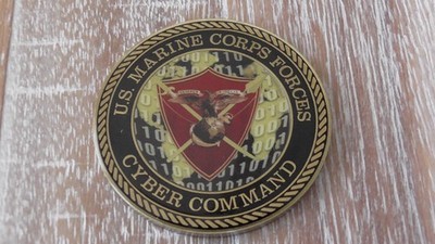 USMC MARFORCYBER Cyber Command Plank Owner Serialized #164 Challenge Coin #D468