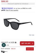 DKNY Sunglasses DK502S Black Frame NWT No Case Just Soft Bag