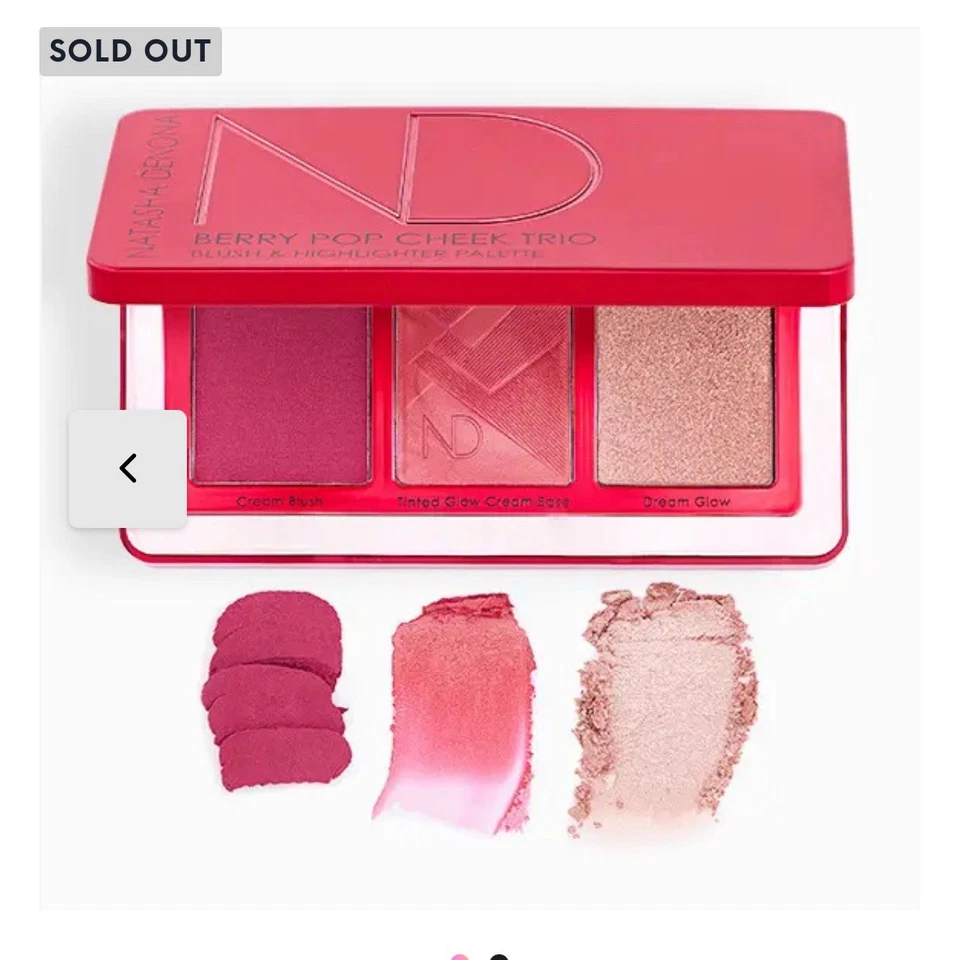 NIB NATASHA DENONA BERRY POP CHEEK TRIO BLUSH & HIGHLIGHTER PALETTE SOLD OUT!! - Image 2 of 2