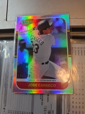 JOSE CANSECO 2021 DONRUSS 87 RETRO SILVER 129/500 BASH BROTHER A'S #259 CE
