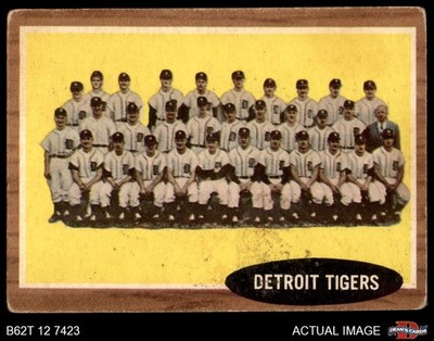 1962 Topps #24 Tigers Team 1 - POOR