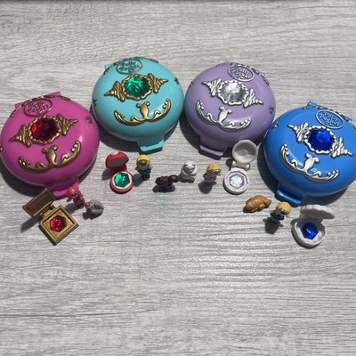 1992 100% COMPLETE Bluebird Polly Pocket Jeweled Set:  Palace Forest Iceland Sea