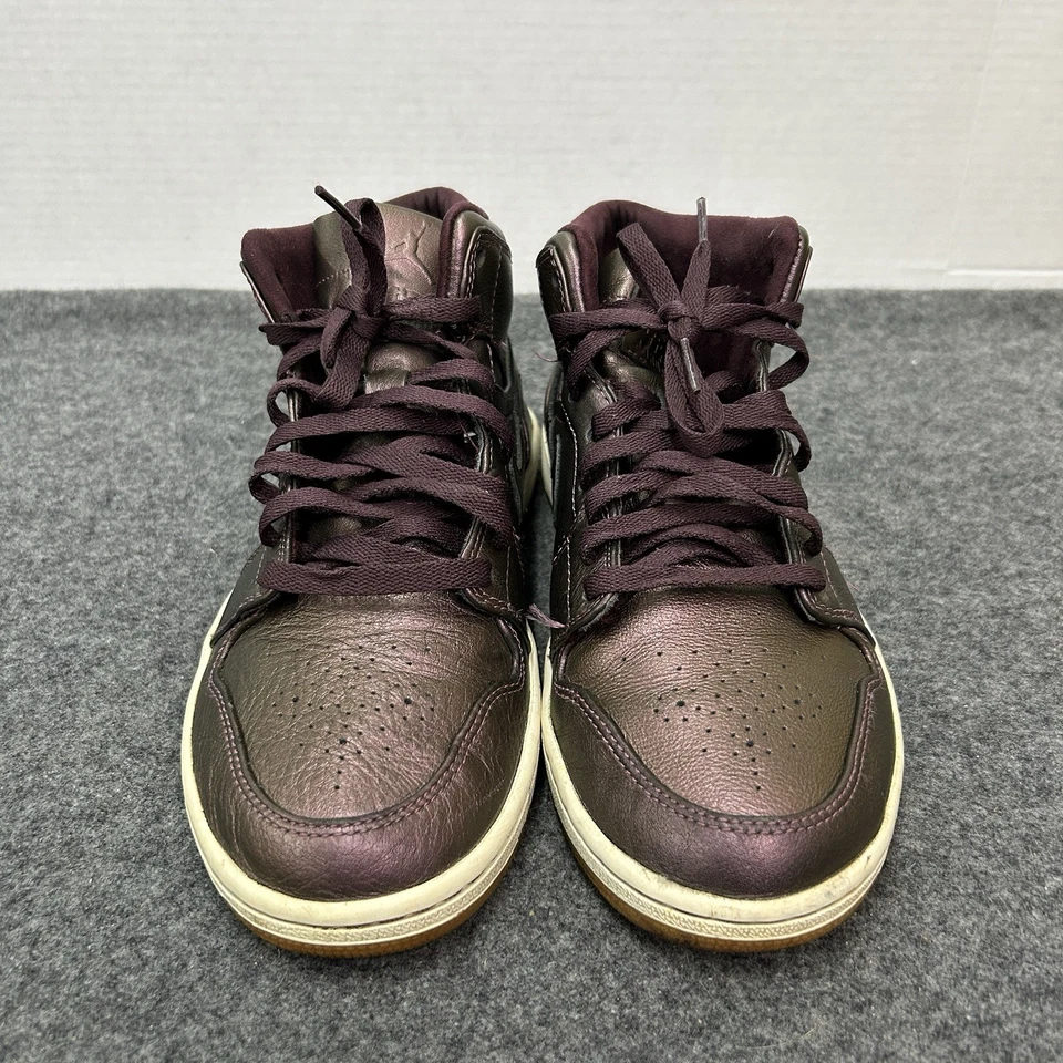 Nike Air Jordan 1 Retro Mid Nouveau Deep Burgundy 629151-605 - Men’s Size 10.5 - Image 4 of 4