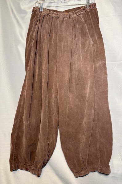 Free People Parachute Harem Pants M Brown Wide Leg Balloon Pull On Pockets