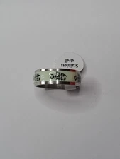 Glow In The Dark Stainless Steel Ring With Lobster sz9