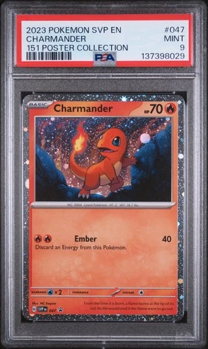 2023 POKEMON SVP EN-SV PROMO 151 POSTER COLLECTION #047 CHARMANDER PSA 9