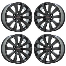 22 Chevrolet Silverado 1500 Tahoe Black Wheels Rims Factory Oem 5922 Exchange
