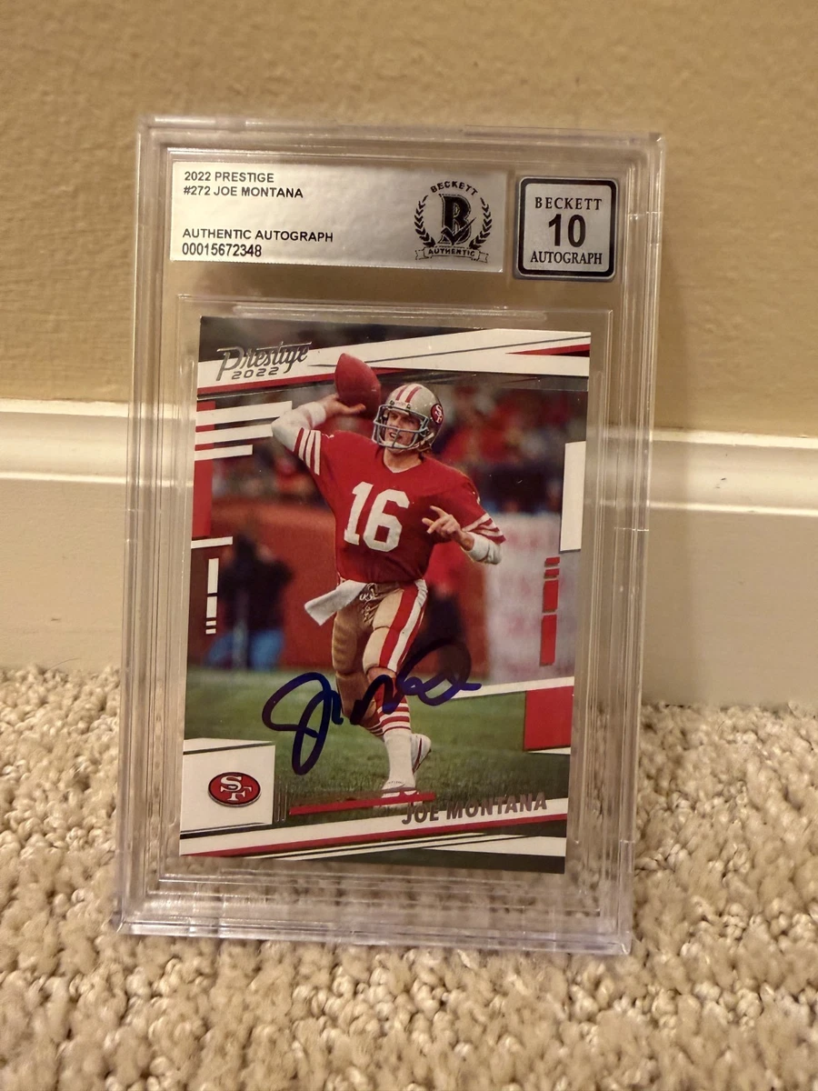 Panini Joe Montana Autographed Football Sports Trading Cards
