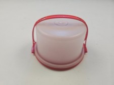 TUPPERWARE Toys Mini Red Cake Carrier Holder with Handle  1498-2