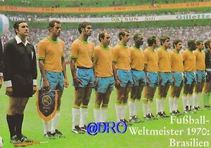 Fussball Weltmeisterschaft Weltmeister Postkarten Serie 1970 Brasilien Ebay