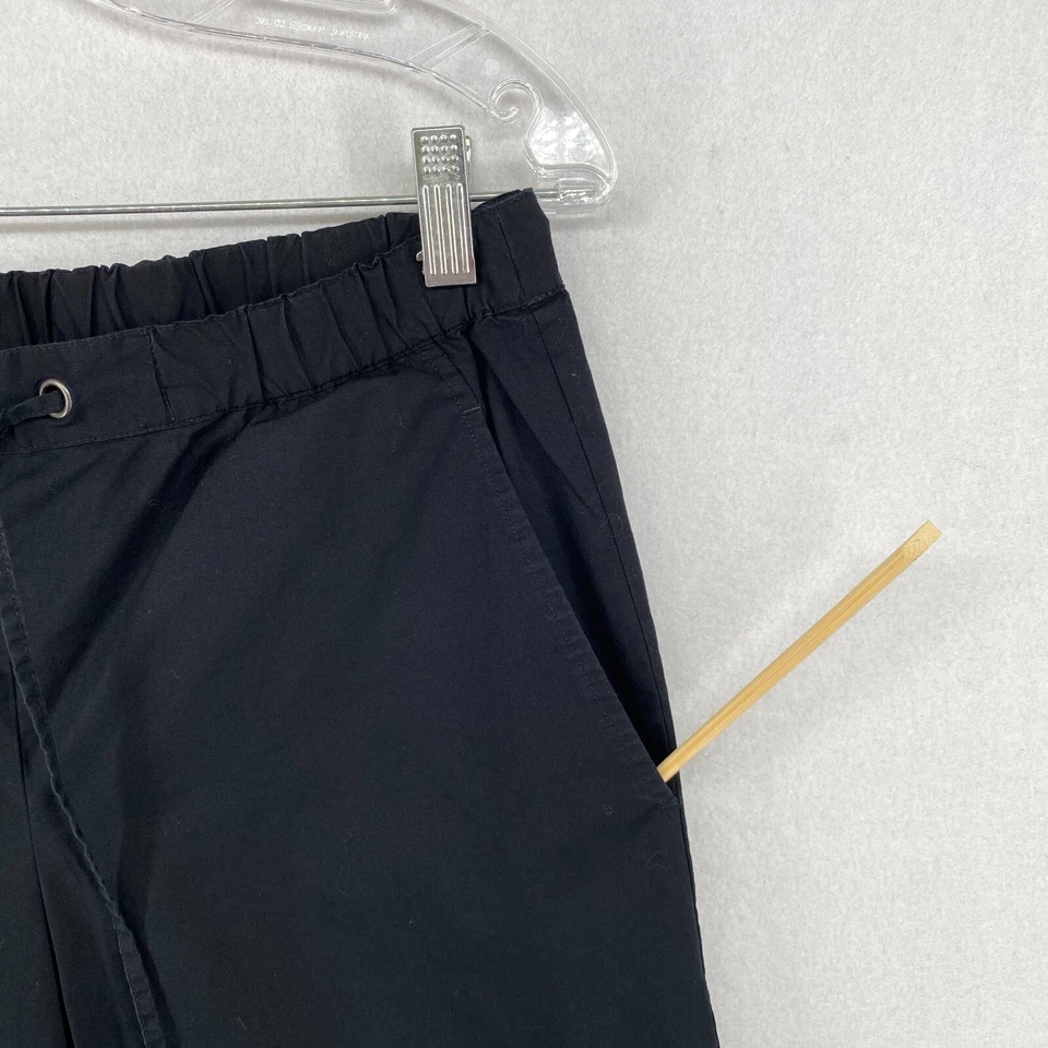Pantalones Cortos EILEEN FISHER XS Elásticos Algodón Orgánico Popelina Bermudas Cordón Negro Foto 4 de 4