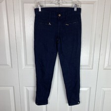 Ralph Lauren 26 401 Jeans Blue Denim Equestrian Jodhpur Breeches Button Ankle