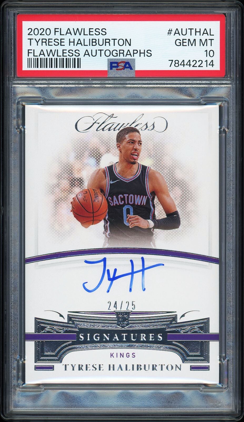 Tyrese Haliburton 2020-21 Panini Flawless #AUT-HAL Signatures Rookie Auto /25