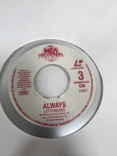 Always - LaserDisc - 1990 - USED - Tested - Imagen 6 de 7