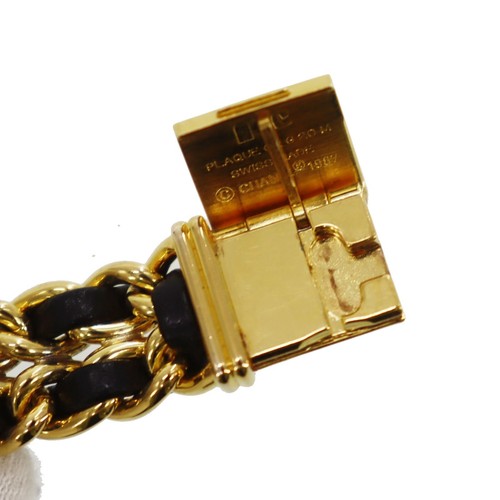 CHANEL Premiere Discontinued Wristwatches L Gold Black Quartz Swiss #CT730 S - Picture 14 of 16